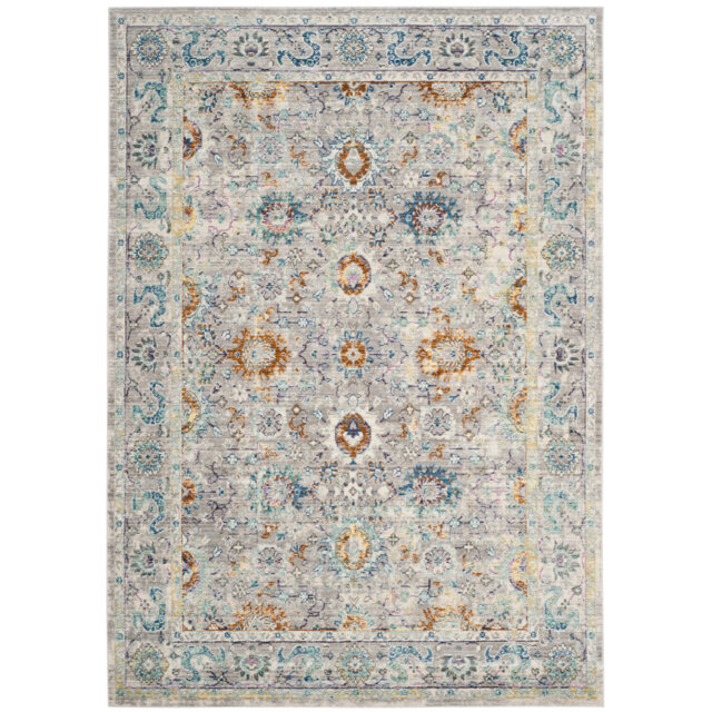 Attamore Looped Grey/Blue/Yellow Rug