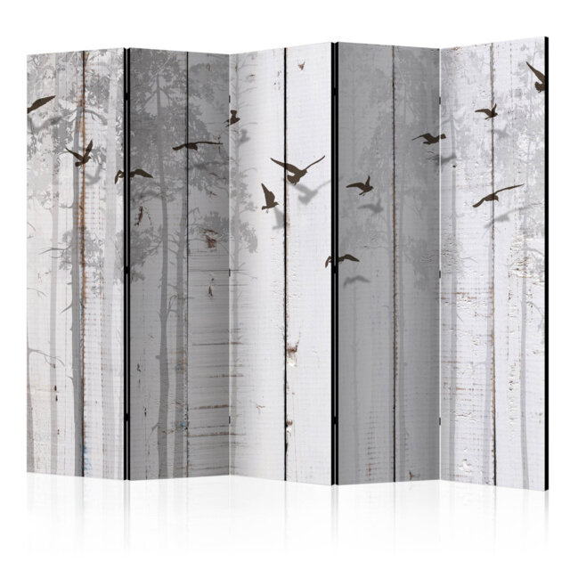 225cm W x 172cm H 5 - Panel Wood Folding Room Divider