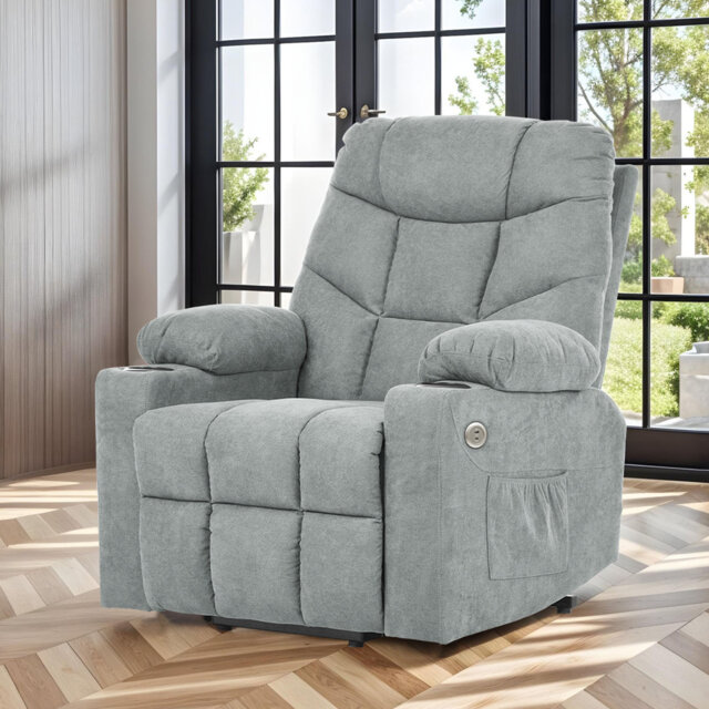 83.1cm Wide Standard Recliner with Massager