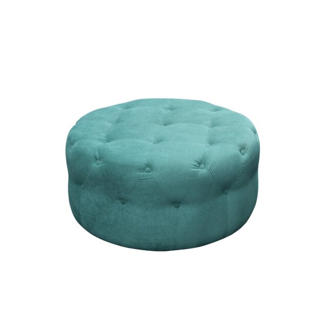 Wendell 94cm Wide Tufted Round Solid Colour Cocktail Ottoman