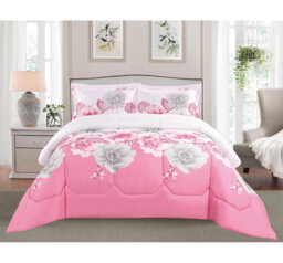 Dure Microfiber Floral Bedspread with Pillow Shams Included