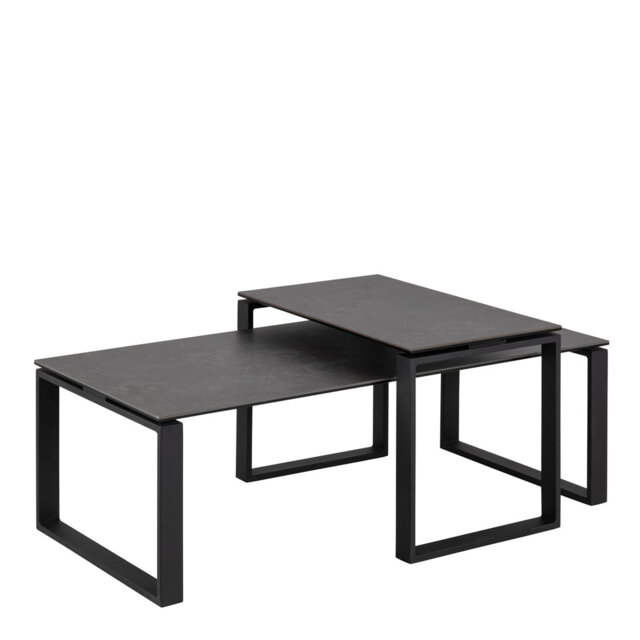 Katrine Coffee Table Set with Ceramic Akranes Top