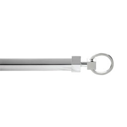 Botolphus Silver 1.9cm Single Curtain Pole