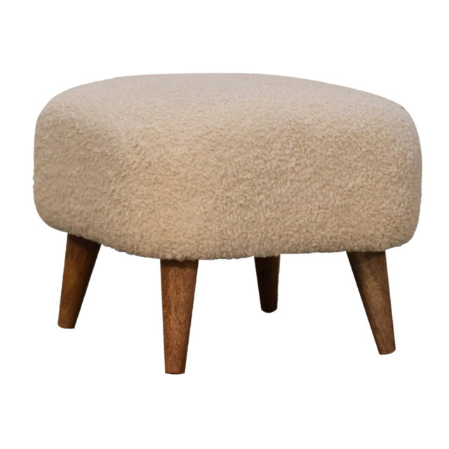 Isiah 40cm Wide Square Solid Colour Footstool Ottoman