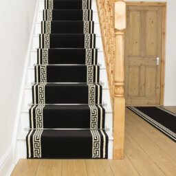 Key Black Stair Runner – Soft & Durable Carpet Runner for Stairs & Staircases, Multiple Lengths