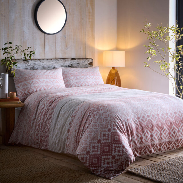 Bergen Cotton Geometric Duvet Cover Set with Pillowcases Included