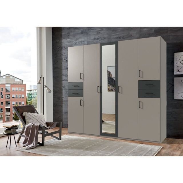 Vegas 5 DOOR wardrobe Sahara grey