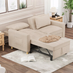 Comfortable 3-1 Convertible Sofa Bed With Adjustable Backrest