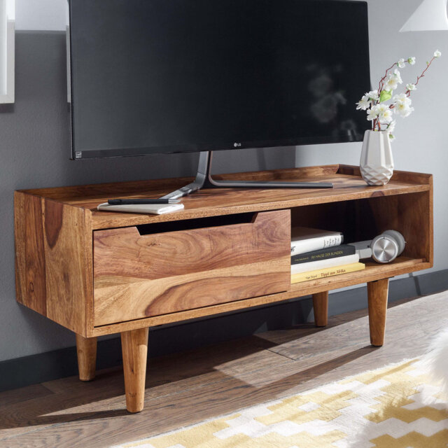 Aggie TV Stand with Sliding Door Design TV cabinet tall - Modern TV stand - TV stand in the living room