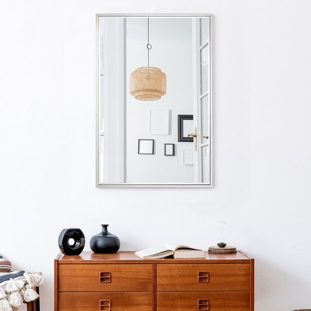 Ophion Metal Framed Wall Mounted Accent Mirror in Gold