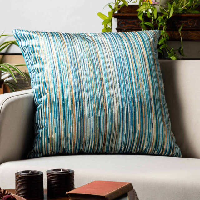 Striped Blue Cushion