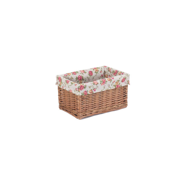 Wicker Storage Basket with Lining
