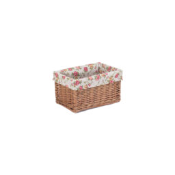 Wicker Storage Basket with Lining