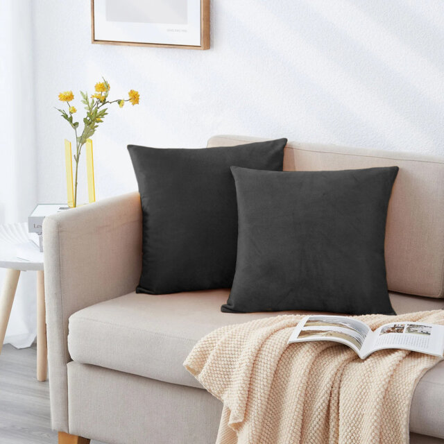 Perignan Square Scatter Crushed Velvet Cushion Cover