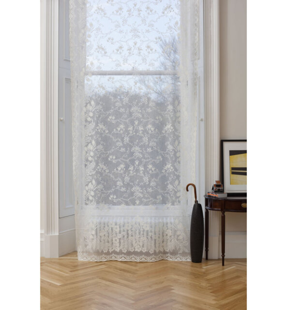 Ryland Patterned Slot Top Sheer Single Curtain