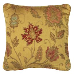 Zurich Floral Gold Square Cushion