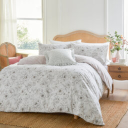 Bella Cotton Blend Floral Duvet Cover Set with Pillowcases Included