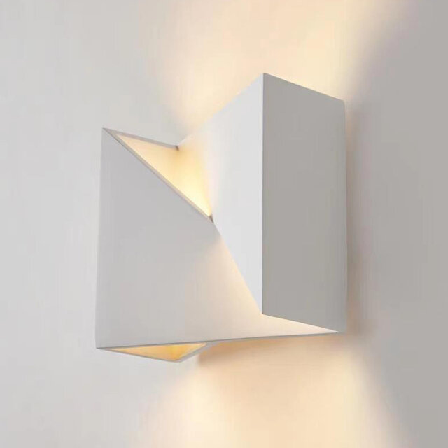 Abbagale Art Deco Wall Light, White Finish, Up/Down Ceramic Light, 2 X G9 Bulb Cap, Suitable For LED Bulbs
