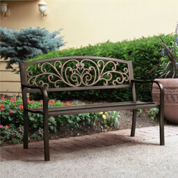 Antique Style  Metal Outdoor Bench