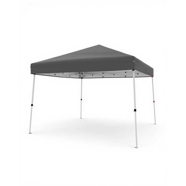 10'x10' Slant Leg Pop Up Canopy Tent, Easy Setup Portable Outdoor Patio Gazebo Shelter with 8'x8' Shade Cover & Carry Bag, Instant Folding Canopy for