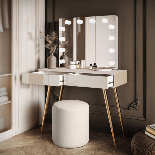 SIENNA GOLD ELITE Dressing Table with Angled Legs