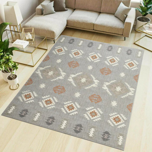 Denetta Abstract Machine Printed Area Rug