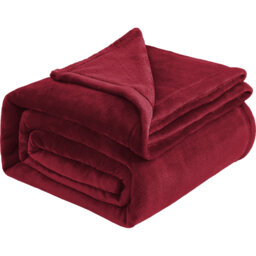 Aspire Homeware Ultra-Soft Hotel Quality Reversible Plain Weave Fleece Throw Blanket