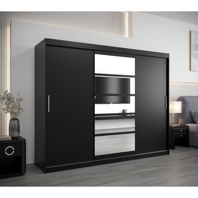 Attif 3 Door Manufactured Wood Wardrobe