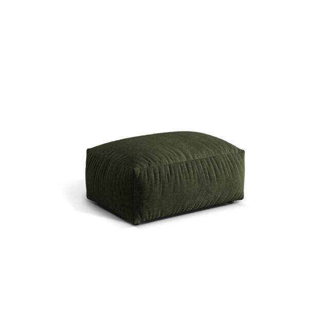 Carlens 65cm Wide Velvet Solid Colour Pouffe Ottoman