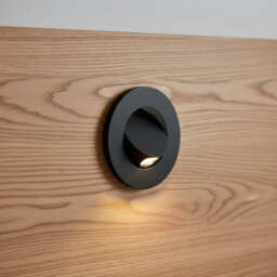 UltraBeam Black Bedroom Reading Light Wall or Headboard Recessed 3 Watt LED - Tilt Switch