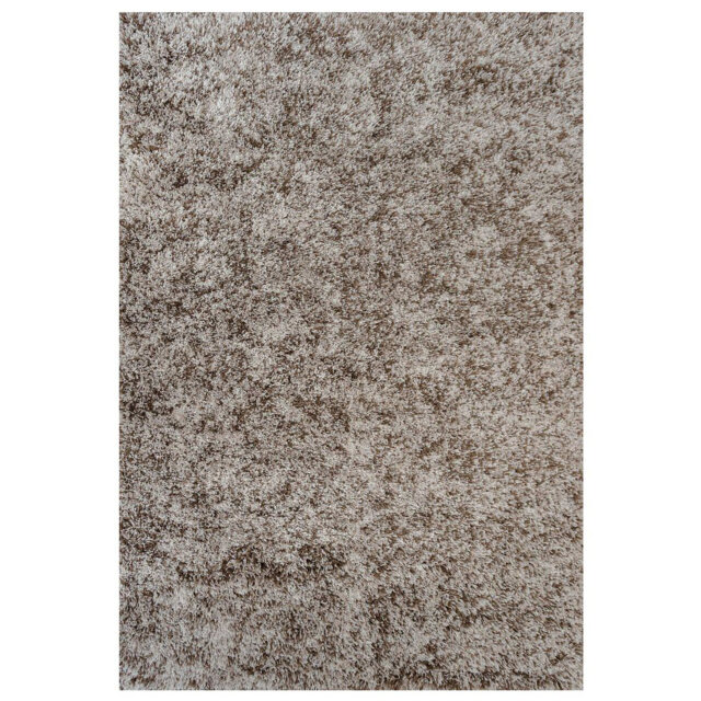 Geyer Beige Brown Shaggy Rug Soft Fluffy Deep Pile Mottled Warm Bedroom Mat
