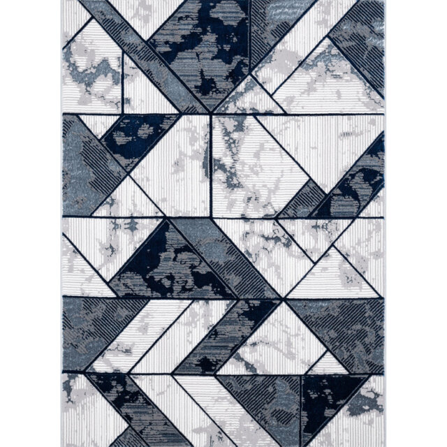 Well Woven Cairo Nikita Geometric Vintage Blue Rug
