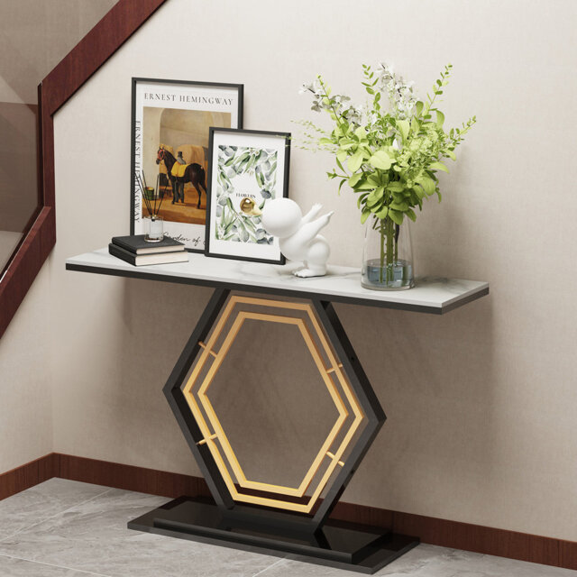 120cm Marble Top Console Table