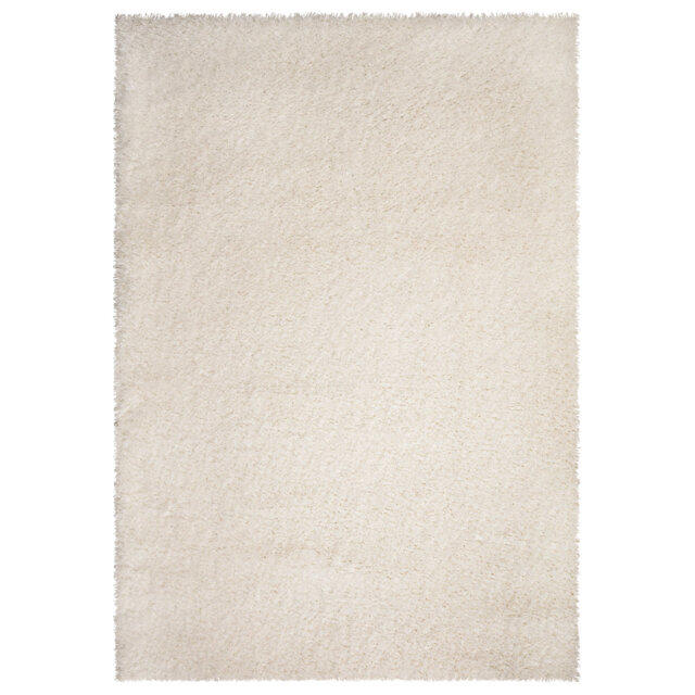 Oslo Cream Shaggy Area Rug – Soft Polyester Carpet for Living Room & Bedroom, Hallway Runner & Mat