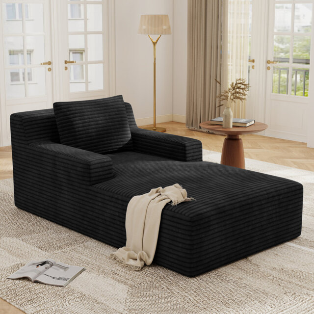 Corduroy Armchair Single Sofa, Deep Seat Lounge Chair with Wide Armrests, 150kg Capacity, Ergonomic Design, Breathable Pet-Friendly Fabric, Multiple C