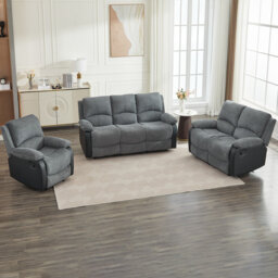 Reclining Sofa Sectional Recliner Plush Corduroy Couches Set Sofa