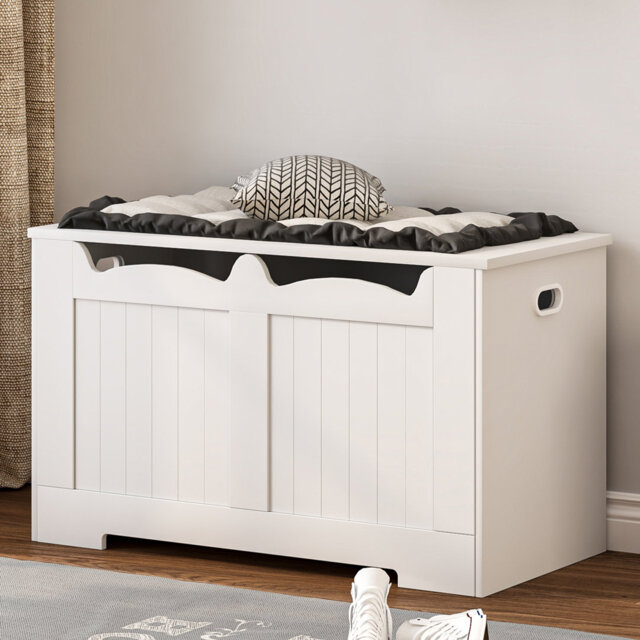 Storage Chest, Storage Trunk with 2 Secure Hinge, Lift-Top Storages Bench, Wooden Storages Organizer, Shoe Bench for Entryway, Bedroom, Living Room