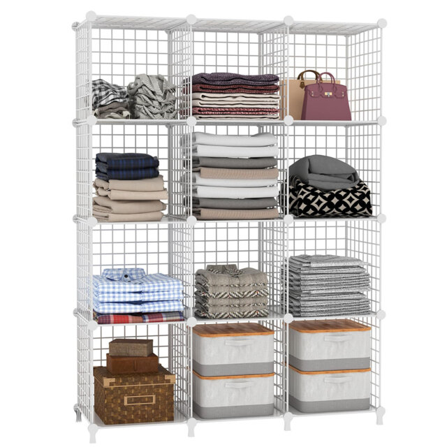Cyd 125cm H x 93cm W Metal Cube Bookcase