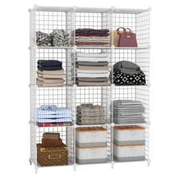 Cyd 125cm H x 93cm W Metal Cube Bookcase