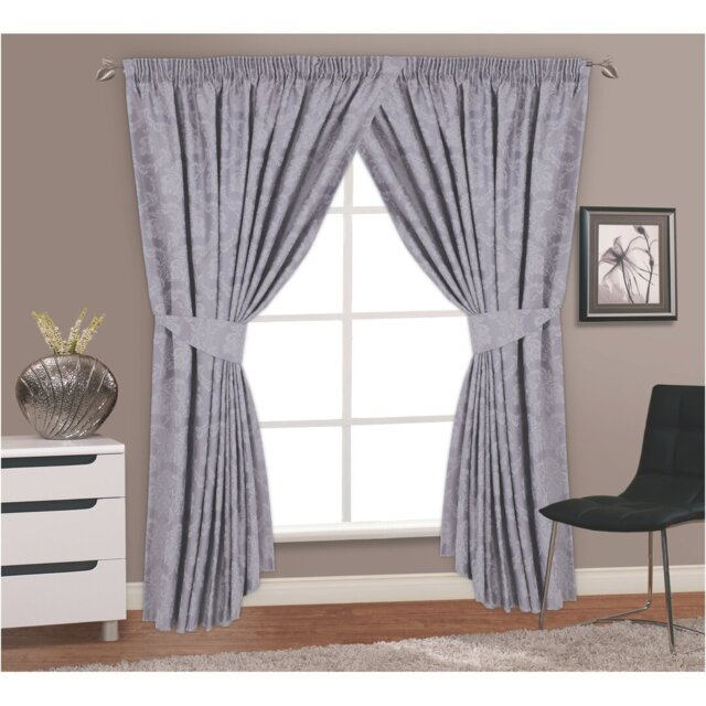 REGENCY JACQUARD Romain Pencil Pleat Semi Sheer Curtain