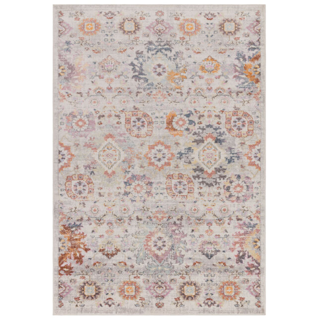 Rayia Floral Vintage Persian Inspired Polypropylene Area Rug - Modern Boho Living & Dining Room