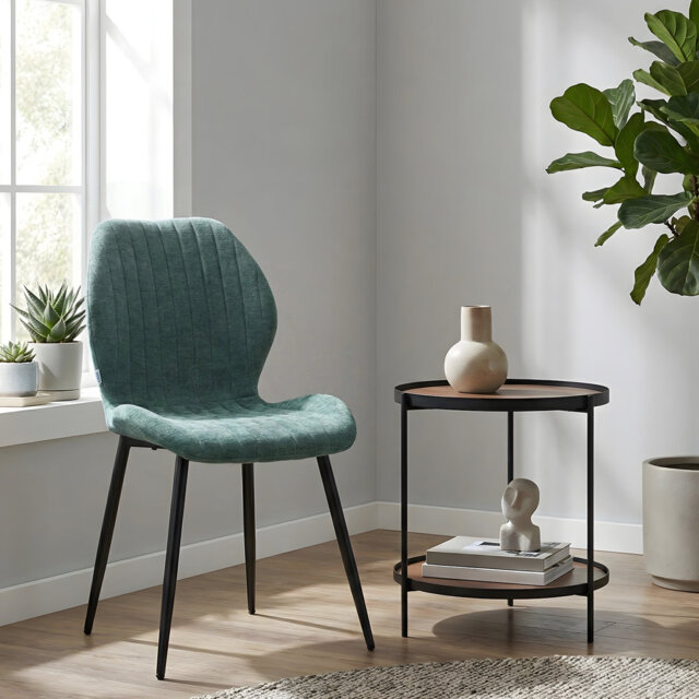 46cm H Polyester Upholstered Upholstered Back Side Chair
