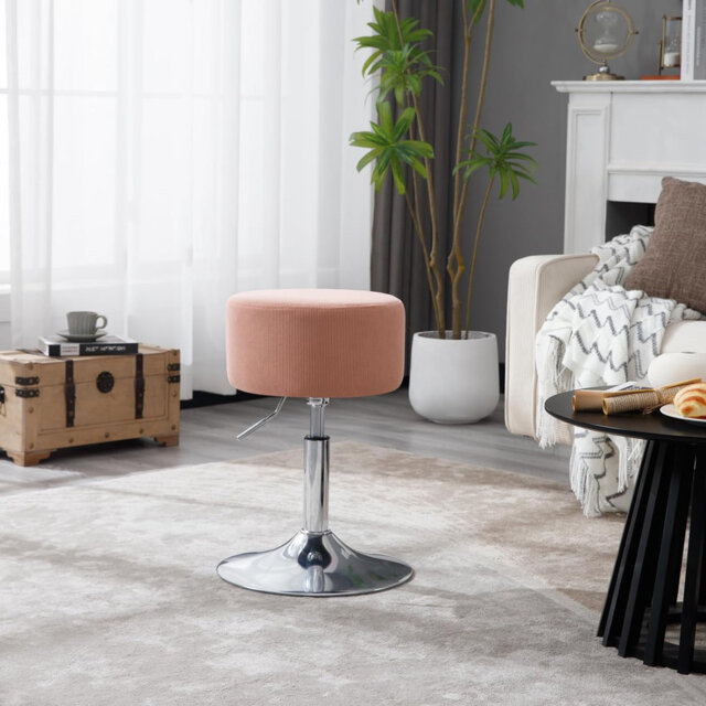Bausch Swivel Upholstered Adjustable Height Bar Stool