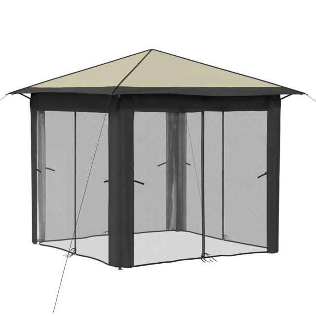 vidaXL Gazebo 210D Oxford with Silver Coating Outdoor Garden Shelter Shade Sun