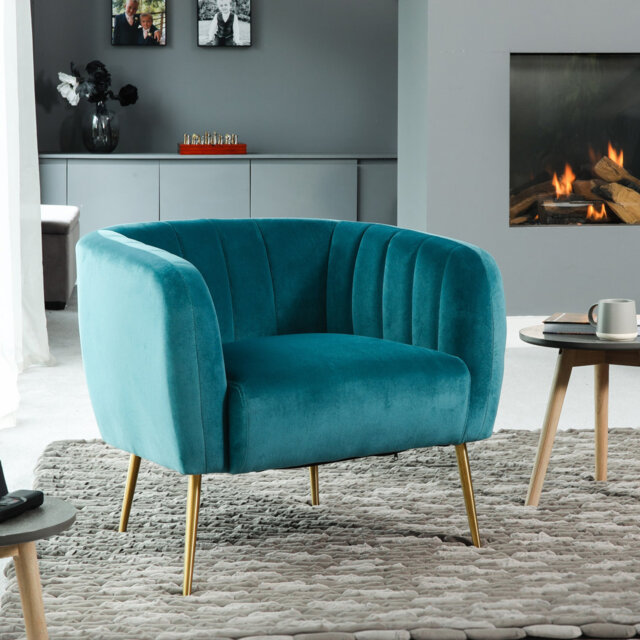 Aylin Velvet Barrel Chair