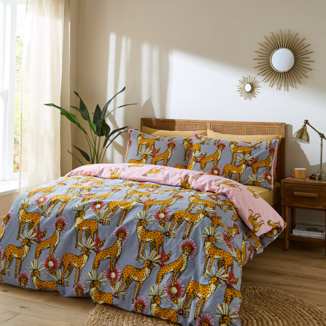 Untamed Cheetah Cotton Duvet Cover Set Set