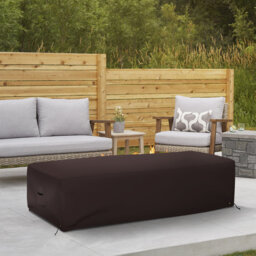 Heavy Duty Multipurpose Outdoor Rectangle FirePit Cover, Durable UV Resistant Patio Waterproof Cover
