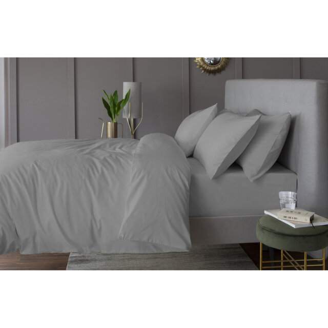 Cotton Solid Colour Duvet Cover Set with Pillowcases Included