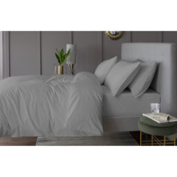 Cotton Solid Colour Duvet Cover Set with Pillowcases Included