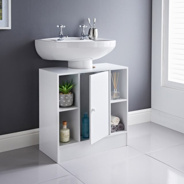 Destinyrose 60Cm Single Bathroom Vanity Base Only in White